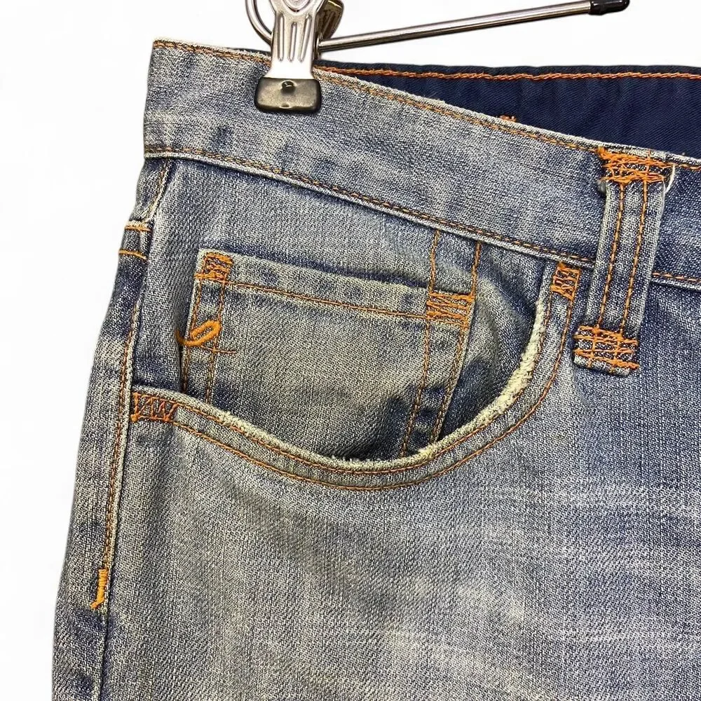 Seven7 premium distressed blue jeans size 36